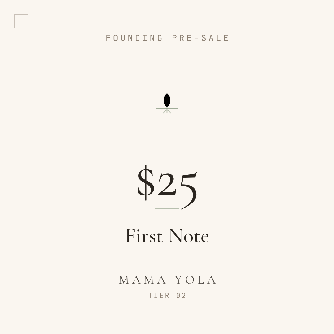 Founding Support — $25 · First Note