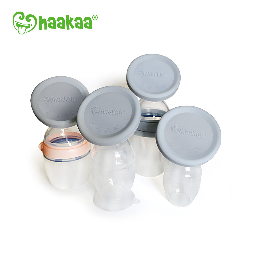 Haakaa Silicone Breast Pump Lid — Grey