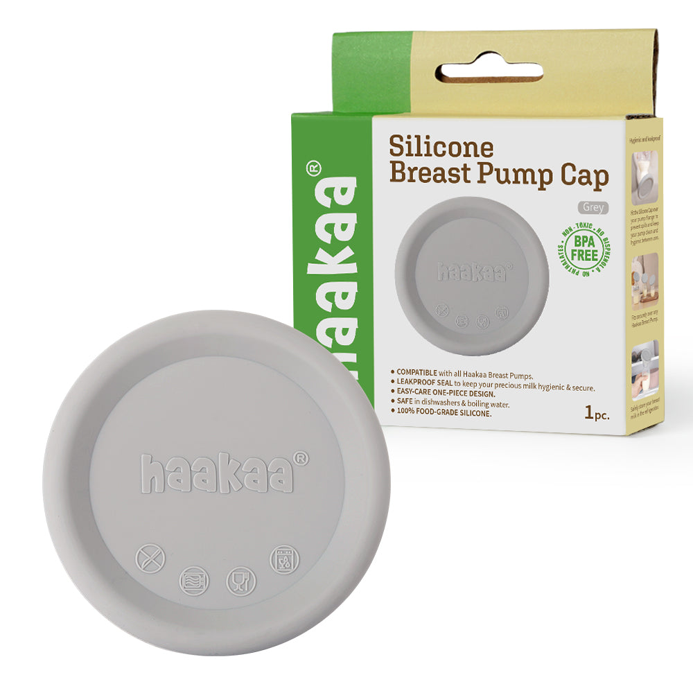 Haakaa Silicone Breast Pump Lid — Grey